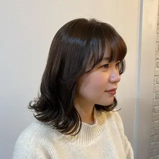 ミディアム 髪質改善／艶カラー 🫧harunaのヘアスタイル