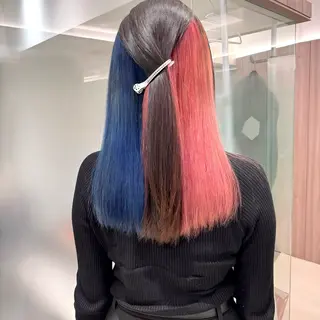 セミロング カラー 癖毛救済✂️ボブ /髪質改善ストレートのヘアスタイル