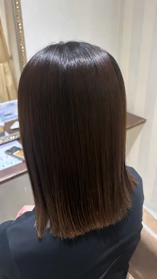 ミディアム パーマ なぎさ 🎀 / 透明感カラー/心斎橋のヘアスタイル