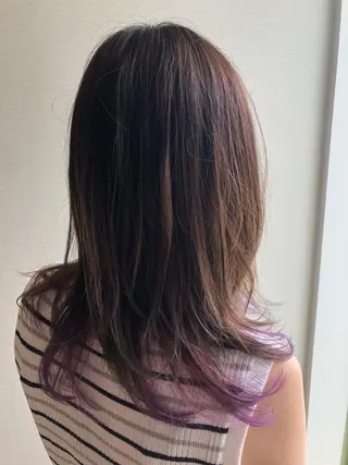 セミロング カラー NOPPO 和泉市 美容室／奥村　飛鳥のヘアスタイル