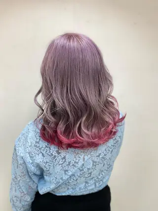 セミロング カラー パーマ ヘアアレンジ メンズ ネイル マツエク・マツパ アイブロウ 🧡可愛い色落ち🧡 ハイトーン特化🧡のヘアスタイル