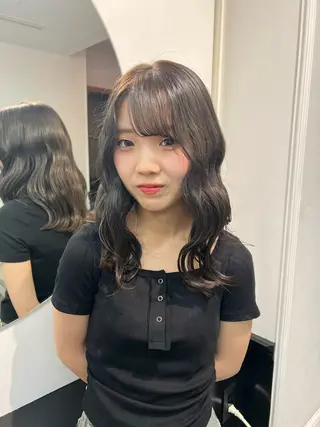 セミロング カラー 横浜/ブリーチ/ ダブルカラー/RINのヘアスタイル