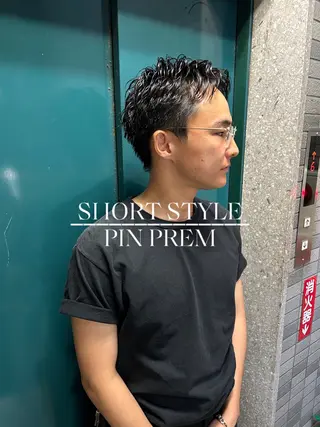ショート パーマ メンズ 💈メンズ短髪特化 ✂︎伊藤大輝💈のヘアスタイル