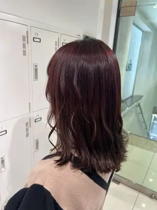 ミディアム カラー 【暖色カラー特化】 中山由梨のヘアスタイル