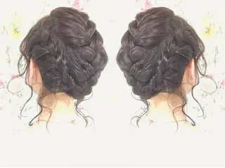 セミロング ヘアアレンジ 菊池 栄里奈のヘアスタイル