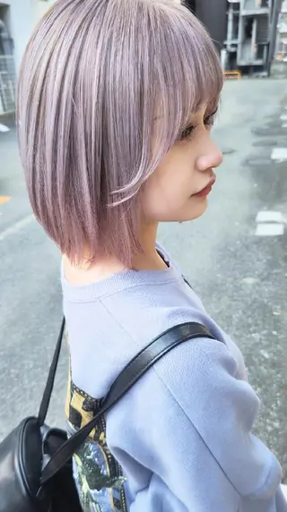 ショート カラー 髪質改善.縮毛矯正 ×韓国ヘアyukiのヘアスタイル