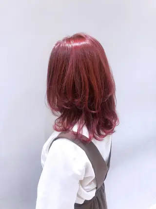 セミロング 似合わせ艶髪カラー ❤️ハダユミのヘアスタイル