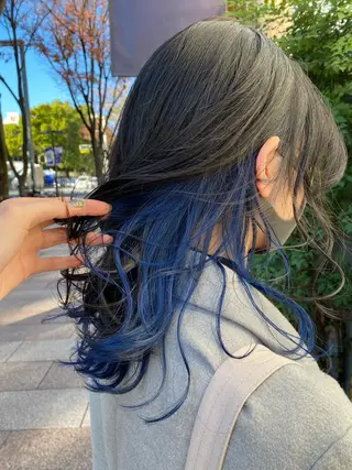 ロング カラー 三代 ゆりあのヘアスタイル