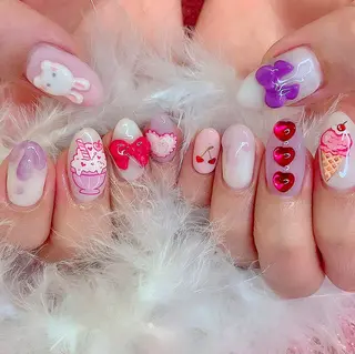 ネイル 3Dアートネイル💗 都築レナのネイルデザイン
