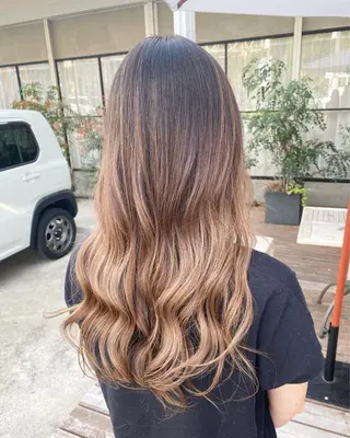 セミロング カラー 大橋 輝久のヘアスタイル