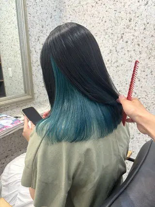 セミロング カラー SHOTO ハイトー ン/ブロンドカラーのヘアスタイル
