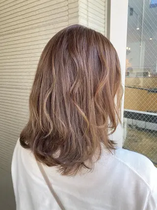 セミロング カラー パーマモデル募集中 渥美翔人のヘアスタイル
