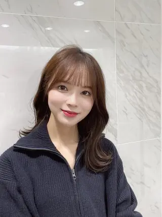 ロング 中顔面短縮 顔まわり新田大翔のヘアスタイル