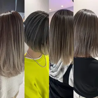 カラー KANA🎀韓国 🇰🇷ハイライトのヘアスタイル