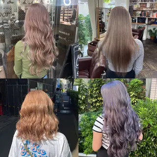 セミロング カラー ハイライト/レイヤー /ハイトーン/AOIのヘアスタイル