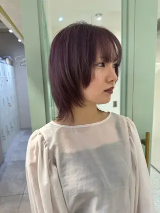 ミディアム カラー ケアブリーチ特化✨/ 艶カラー/エクステのヘアスタイル