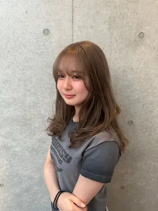 セミロング カラー 🖤KURUMI🖤 潤艶・髪質改善のヘアスタイル