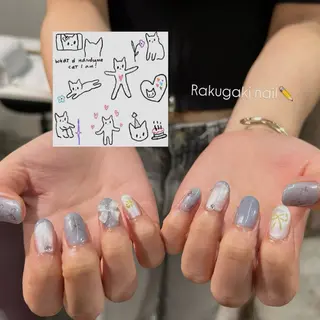 ネイル 個性派✴︎ジャケ写 ネイル🦋mire-のネイルデザイン