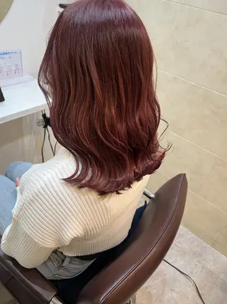 ミディアム カラー 全席個室　暖色カラー Zina松園優香🌸のヘアスタイル