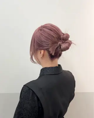 ミディアム カラー ヘアアレンジ 似合わせレイヤー/ 美髪縮毛矯正/ミナエのヘアスタイル