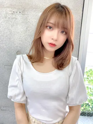 ミディアム カラー 似合わせレイヤー 🇰🇷荒木洋文のヘアスタイル