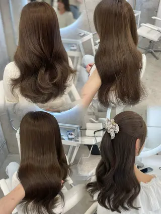ロング カラー レイヤーカット 透明感カラー表参道のヘアスタイル