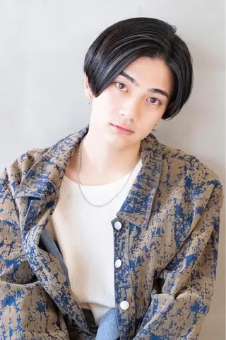 ミディアム カラー パーマ 新宿/韓国ヘア/ 髪質改善ストレートのヘアスタイル