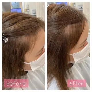 ミディアム パーマ 具志 真理子のヘアスタイル