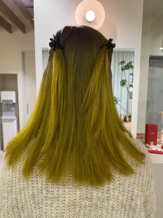 ロング カラー 似合わせカットカラー りおなのヘアスタイル