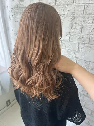 セミロング エクステ＆艶カラー 🎀YURINA🎀のヘアスタイル