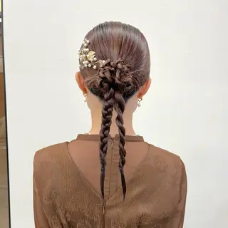 セミロング ヘアアレンジ 初めてのショート お任せください✂️のヘアスタイル