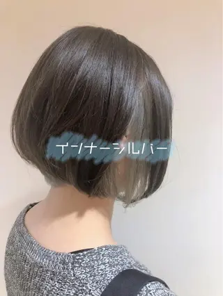 ショート カラー パーマ/ハイライト 💙鶴岡 愛💙のヘアスタイル