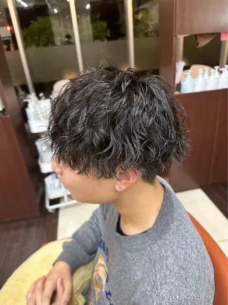 ショート カラー パーマ 毎月230人担当/ メンズヘア/清和武虎のヘアスタイル