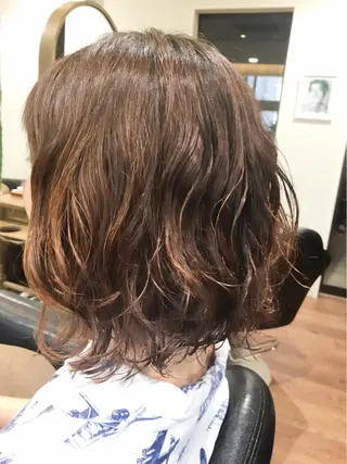 ミディアム パーマ アザマ　ヤスカツ _rosso 川口のヘアスタイル