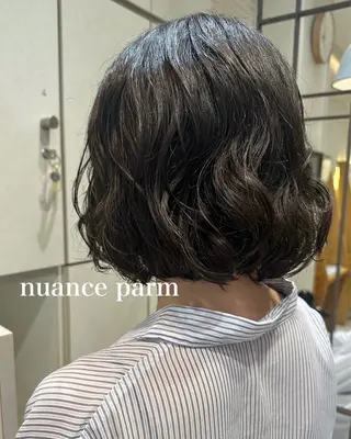 ミディアム パーマ 美髪矯正/渡辺 りんのヘアスタイル