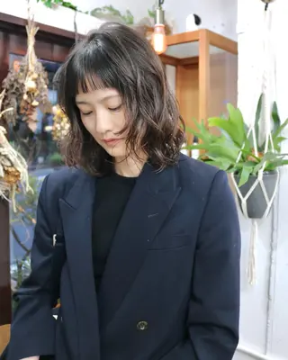 ミディアム パーマ 木村陸弥🌿似合わせ 再現性メンズヘアのヘアスタイル