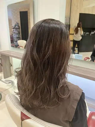 セミロング カラー ヘアアレンジ 【艶カラー】石山拓人 /ブリーチのヘアスタイル