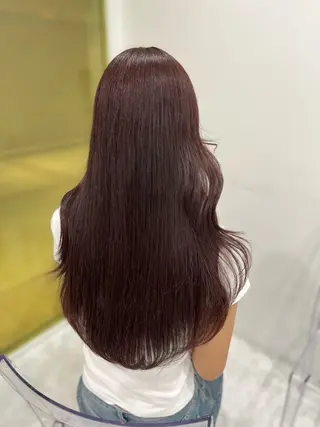 ロング カラー ガーリー♡女の子っぽ ヘア♡ピンクカラー♡のヘアスタイル