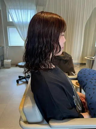 ミディアム パーマ レイヤー/ボブパーマ /垢抜け/タクミのヘアスタイル