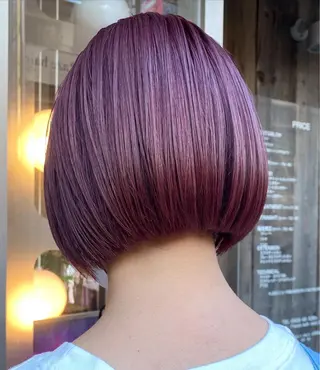 ショート カラー パーマ ヘアアレンジ メンズ キッズ ネイル mana 暖色カラーカットのヘアスタイル