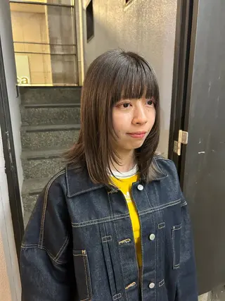 ミディアム カラー ショート/ウルフ ハイトーン/カイセイのヘアスタイル