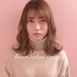 ミディアム カラー パーマ ヘアアレンジ メンズ キッズ ネイル マツエク・マツパ アイブロウ merc. 🌼せのおのヘアスタイル