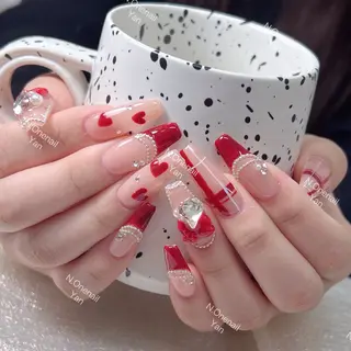 ネイル 長いだし/スカルプ/ パラシェルN.oneのネイルデザイン