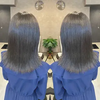 セミロング カラー tocca 💜石田愛結💜のヘアスタイル
