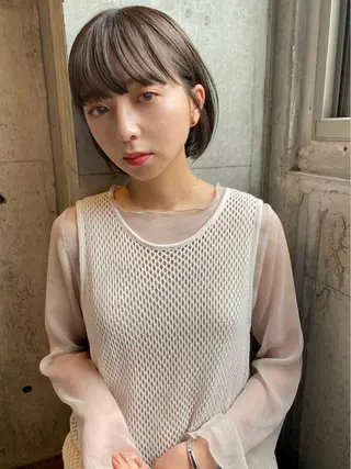 ショート カラー 似合わせカラーパーマ 🌿kitin米川のヘアスタイル