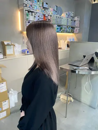 セミロング カラー 前橋 姫奈のヘアスタイル
