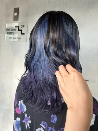 セミロング カラー 西村 真実子のヘアスタイル