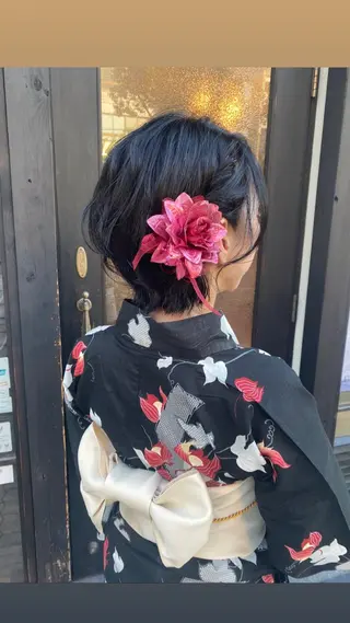 ショート ヘアアレンジ 新谷 桃子のヘアスタイル