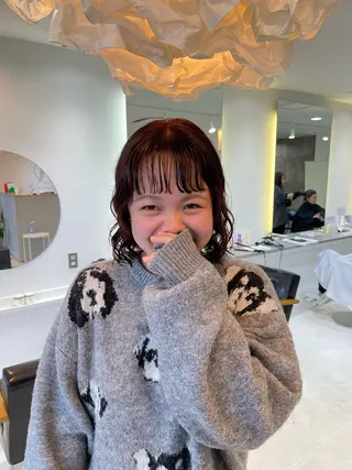 ミディアム 前川 瑞希のヘアスタイル