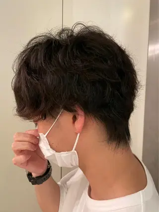 ショート パーマ ヘアアレンジ メンズ MODE K’s川西 瀧尻光のヘアスタイル